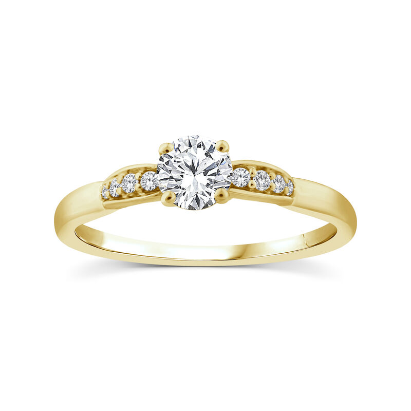 Round Diamond 1/2ctw. Engagement Ring in 10k Yellow Gold image number null